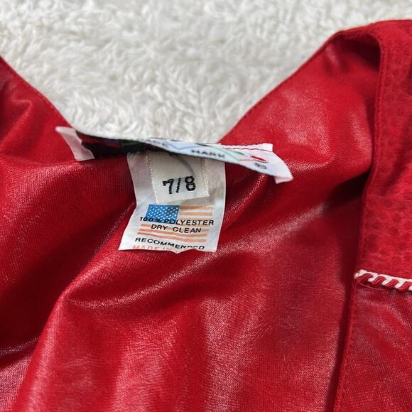 Vintage 80s Oscar and Me faux leather and suede red blazer jacket, size 7 or 8 - Picture 12 of 13